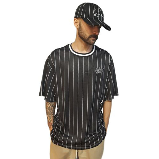 Karl Kani Ανδρική κοντομάνικη μπλούζα Chest Varsity Mesh Pinstripe Tee